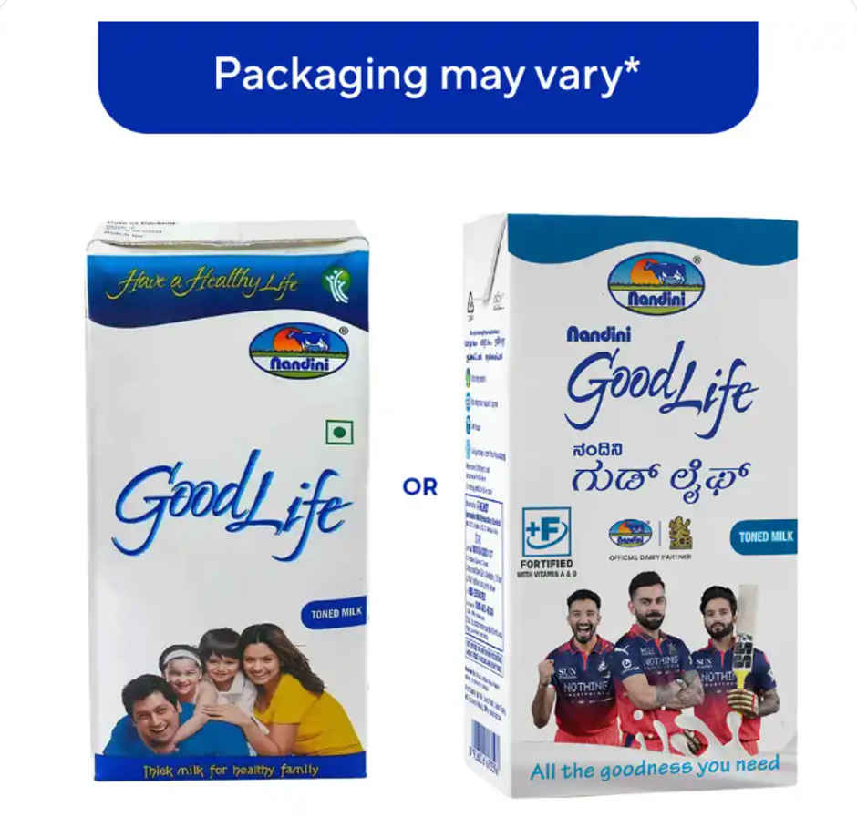 Nandini Goodlife Toned Milk UHT (Tetra Pack Brick)