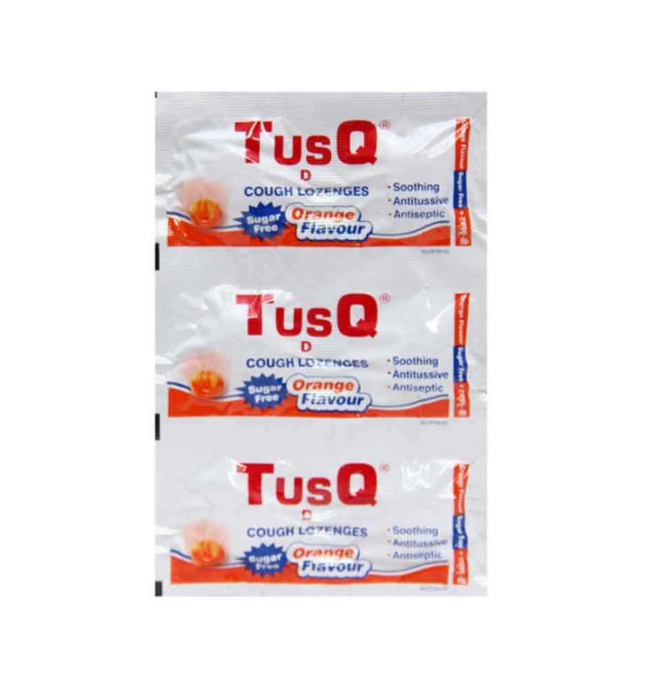 Tusq-D Orange Flavour Sugar Free Cough Lozenges