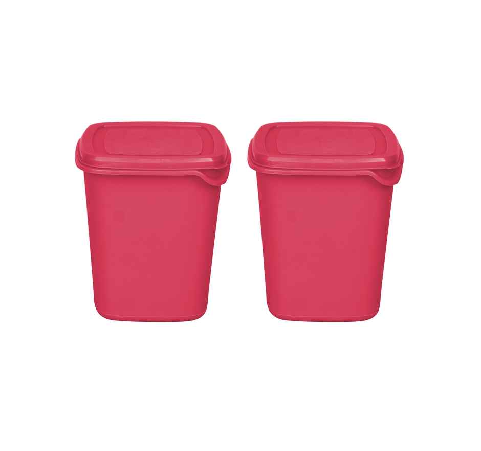 Princeware Pilot Kitchen Storage Container Set of 2 Pcs | 850 ml Each- Pink