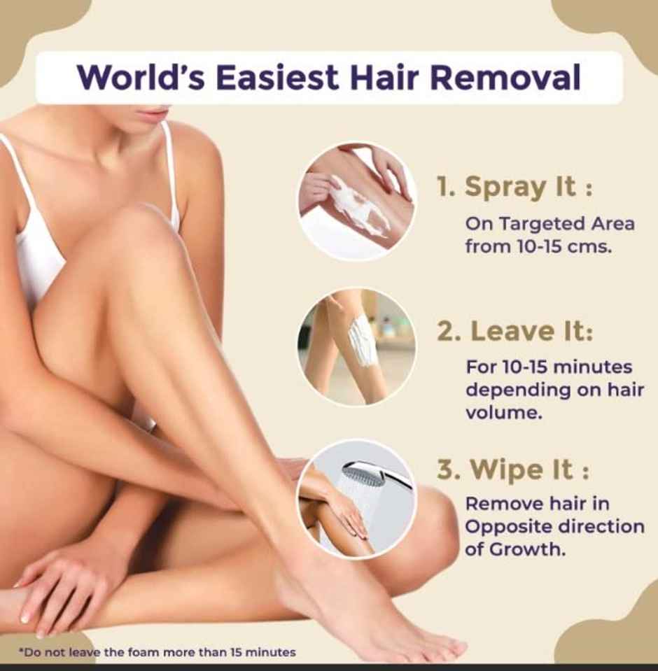 Sanfe Spray Away Hair Removal Spray 3 Full Body Usage