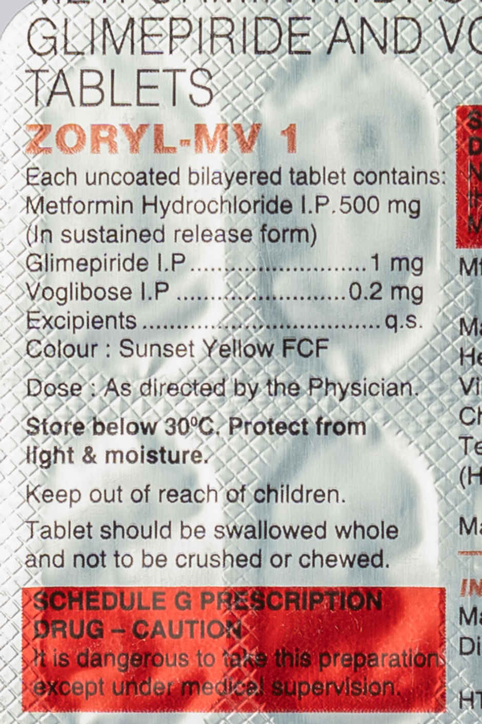 Zoryl-MV 1 Tablet SR