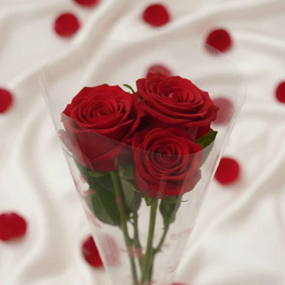 3 Red Rose Bouquet | Gifting