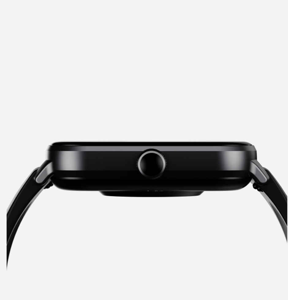 GOBOULT Drift+ Bluetooth Calling, 1.85" HD, 500Nits Brightness,Spo2 Smartwatch (Jet Black Strap)