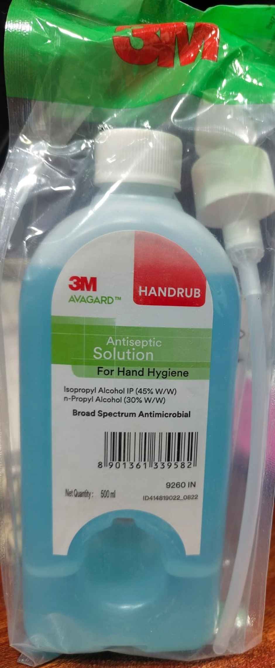 3M Avagard Chg Handrub Antiseptic Solution Blue
