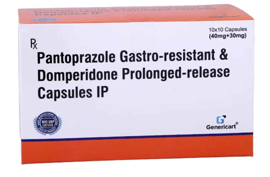 Genericart Pantoprazole 40 Mg + Domperidone 30 Mg PR Capsule