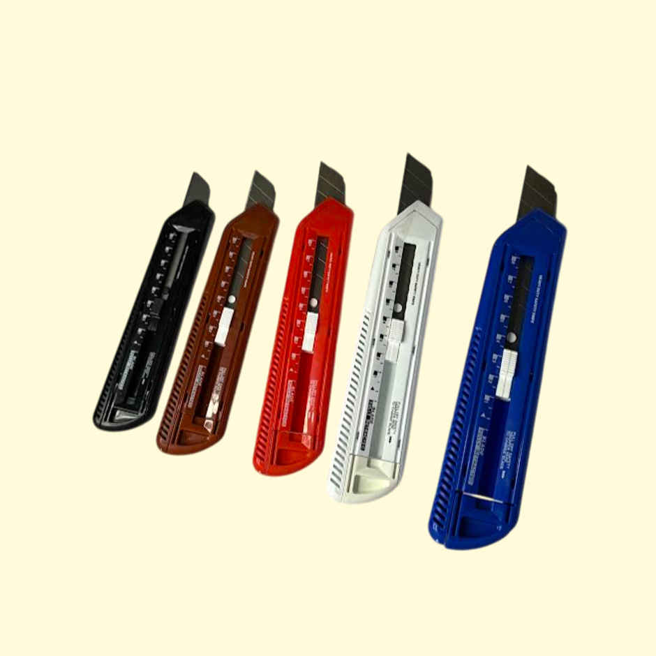 ABK Box Cutter - 25 Mm | Heavy Duty (Colour May Vary)