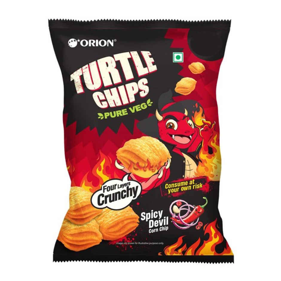 Orion Turtle Chips - Spicy Devil Korean corn chips (Buldak flavor) Combo