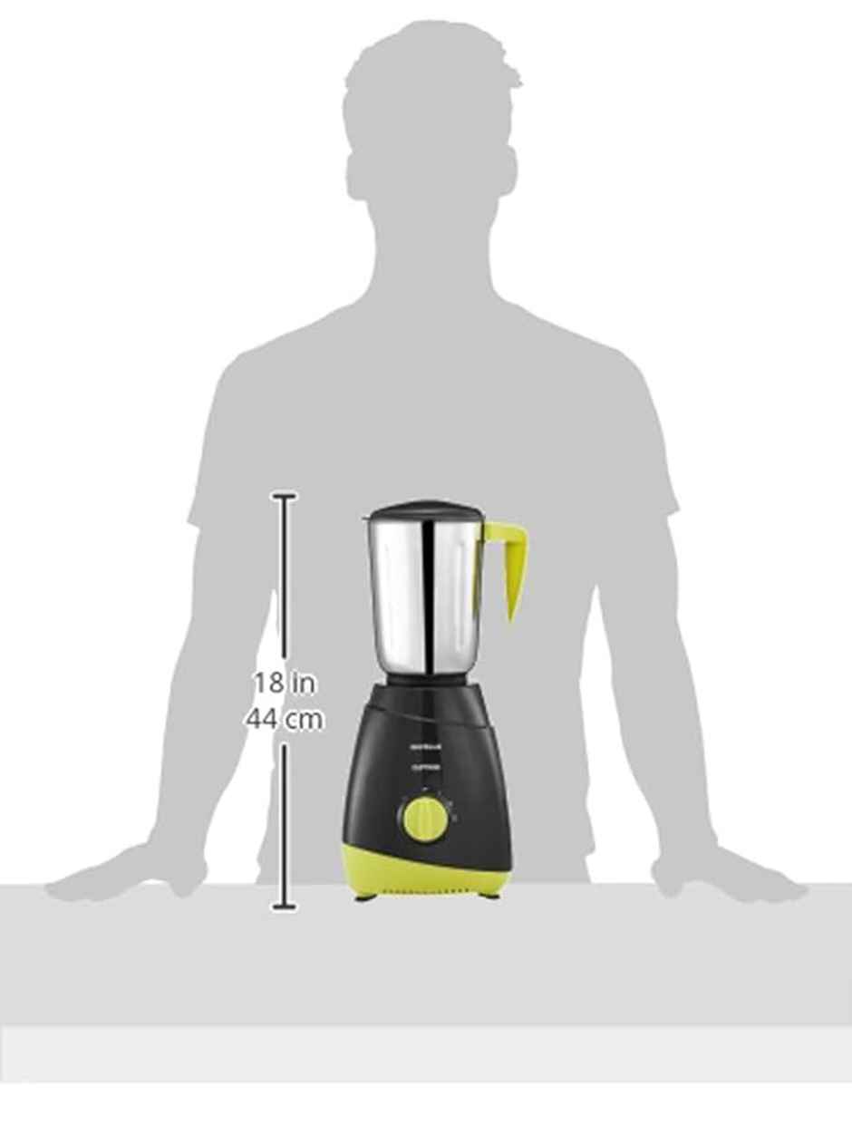 Havells Capture 500W 3 Jar Mixer Grinder, High Speed 21000 RPM Motor, Stainless Steel Blades (Grey & Green)