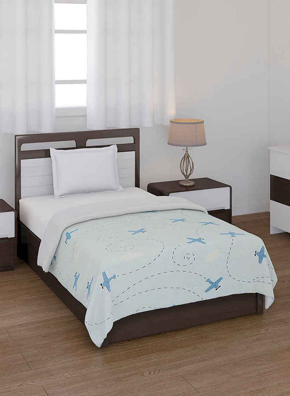 Status Kids Blanket 80 Cm x 120 Cm - Sky Blue Aeroplane