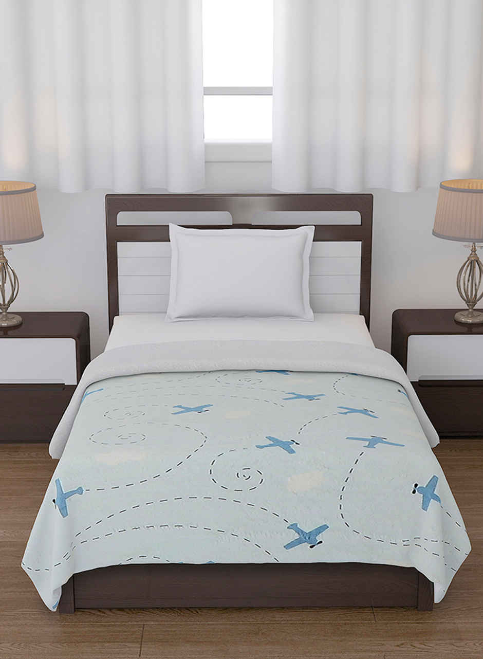 Status Kids Blanket 80 Cm x 120 Cm - Sky Blue Aeroplane