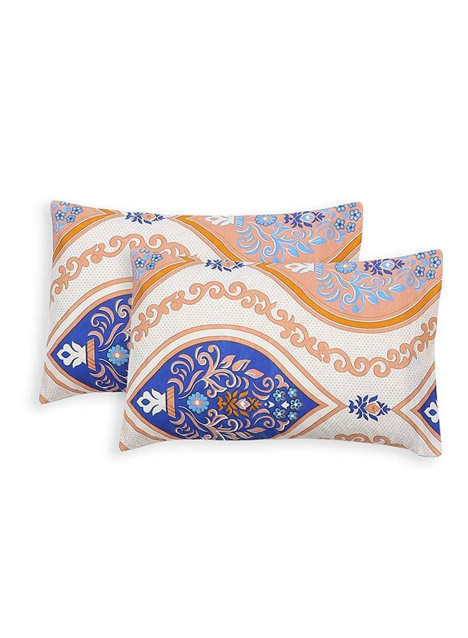 Status Value Double Bedsheet 200 cm X 220 cm Dsn 7 Ethnic Beige