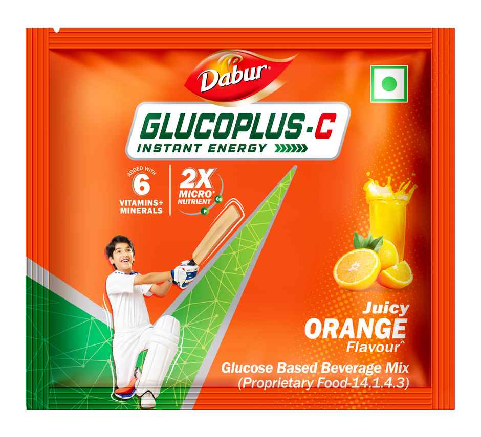 Dabur Glucoplus C- Sachet | Orange Flavor