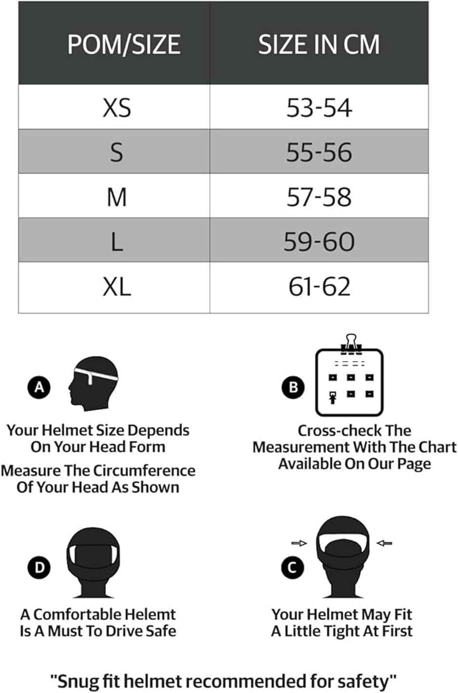 Studds Vogue Isi Certified Open Face Motorcycle Helmet For Men And Women With Visor (Black - L)