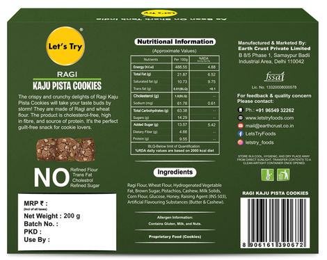 Let'S Try Ragi Kaju Pista Cookies