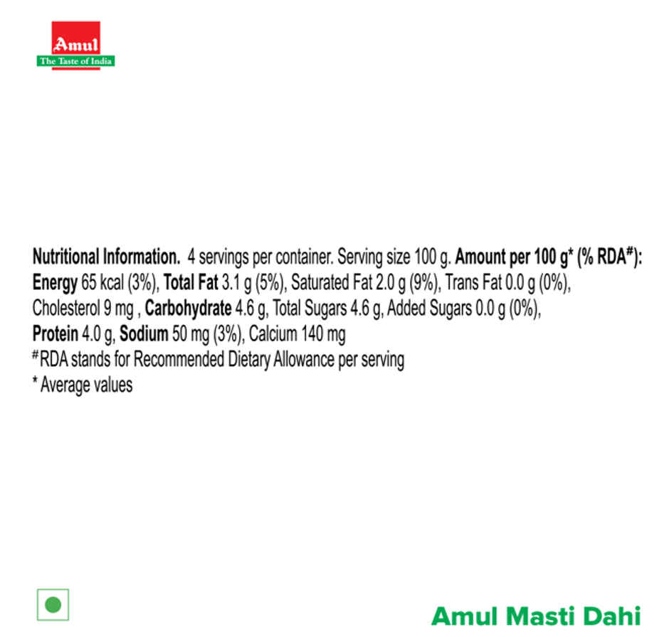 Amul Masti Curd Pouch Combo