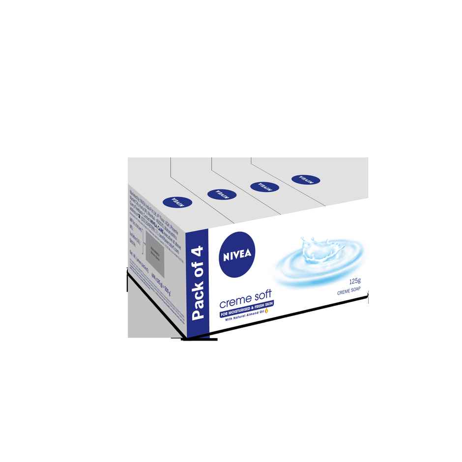 Nivea Bathcare Creme Soft Soap Pack Of 4