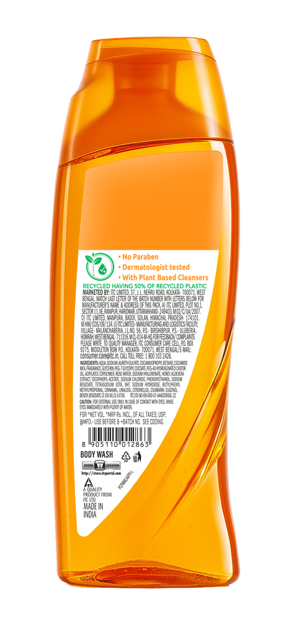 Vivel Hya Serum Body Wash Hyaluronic Acid, Glycerin and Rose Water daily Hydration Shower Gel
