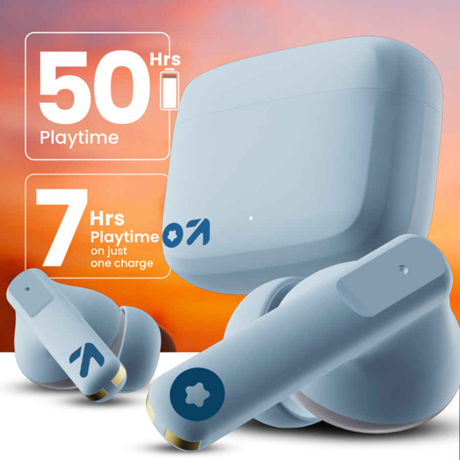 GOBOULT formerly Boult Z60 with 60Hr Battery, 4 Mic ENC, Powder Blue, True Wireless