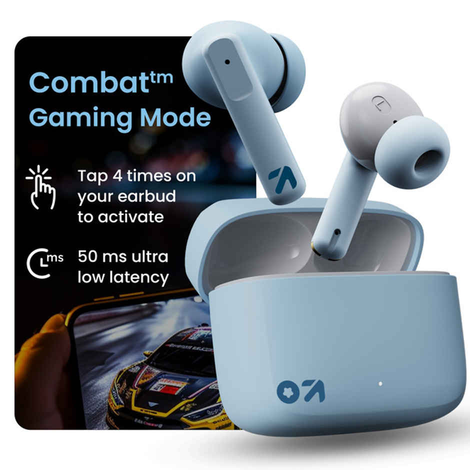 GOBOULT formerly Boult Z60 with 60Hr Battery, 4 Mic ENC, Powder Blue, True Wireless