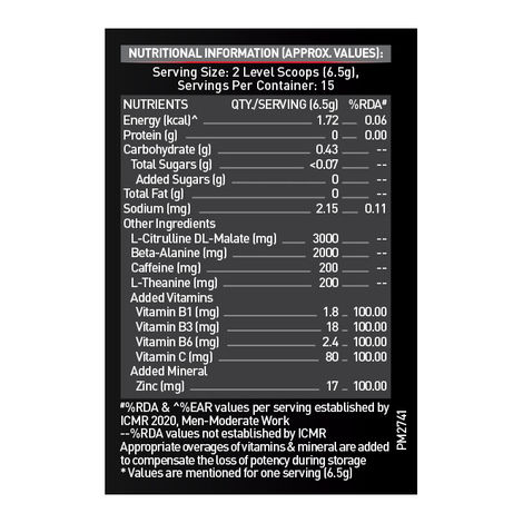 MuscleBlaze Pre Workout 200 Xtreme (Berry Bolt, 15 Servings)