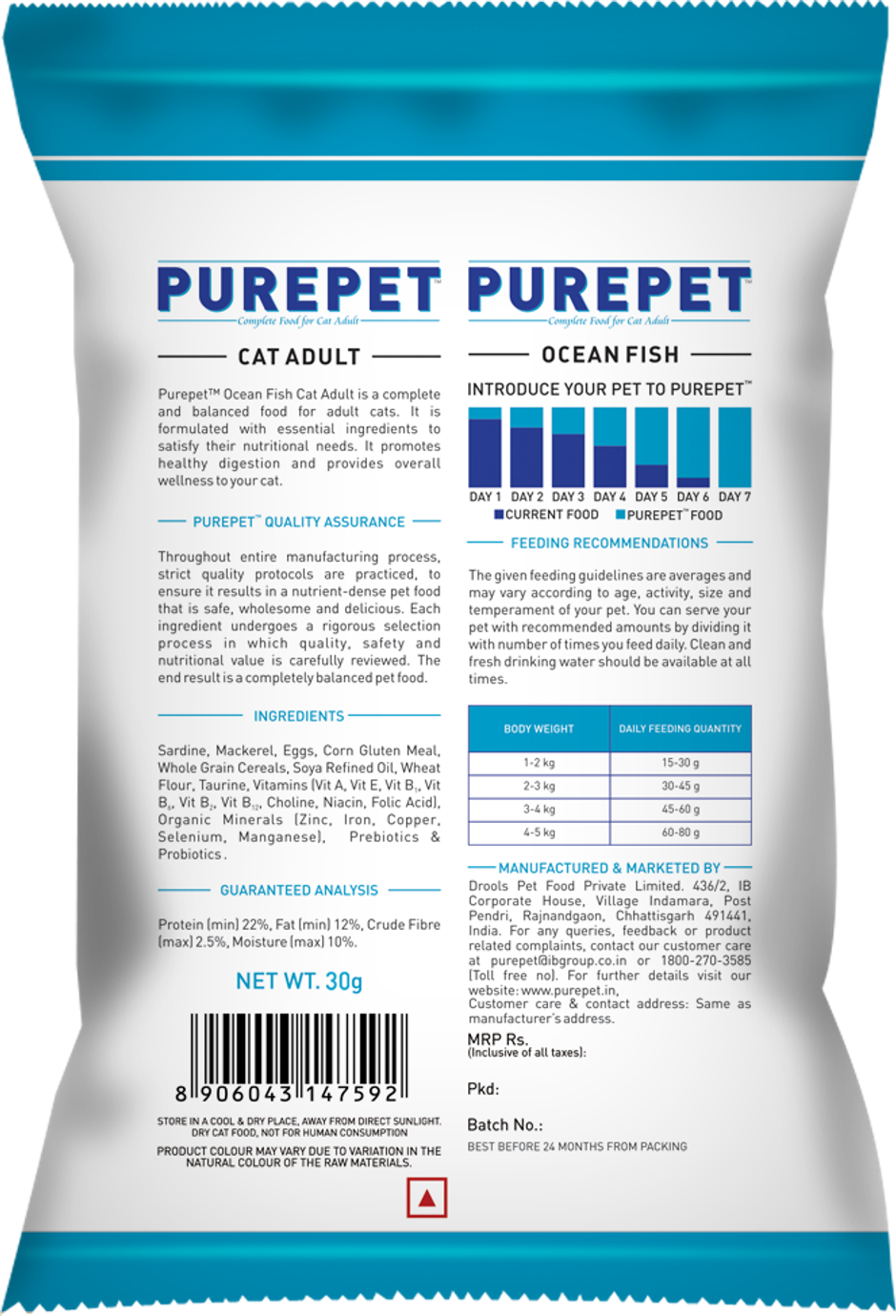 Purepet Ocean Fish Cat Adult Food