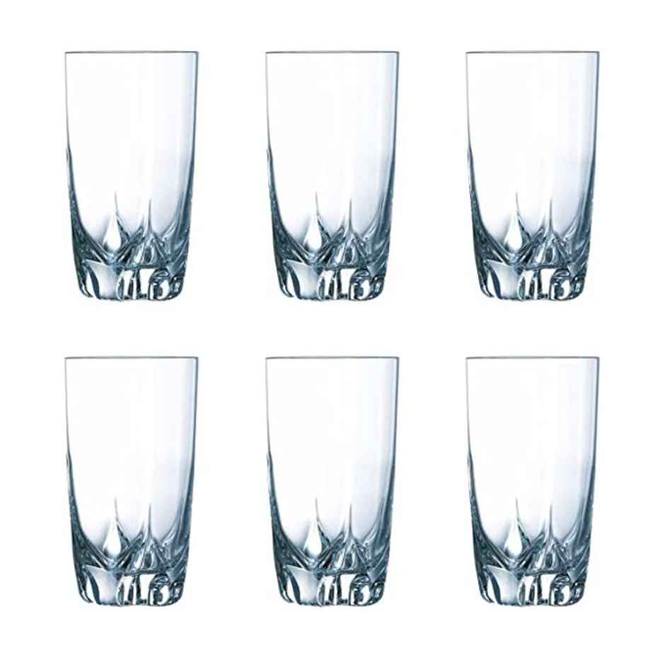 Luminarc Highball Glass Set | 330 ml | Chip Resistant | Stackable | Microwave & Dishwasher Safe
