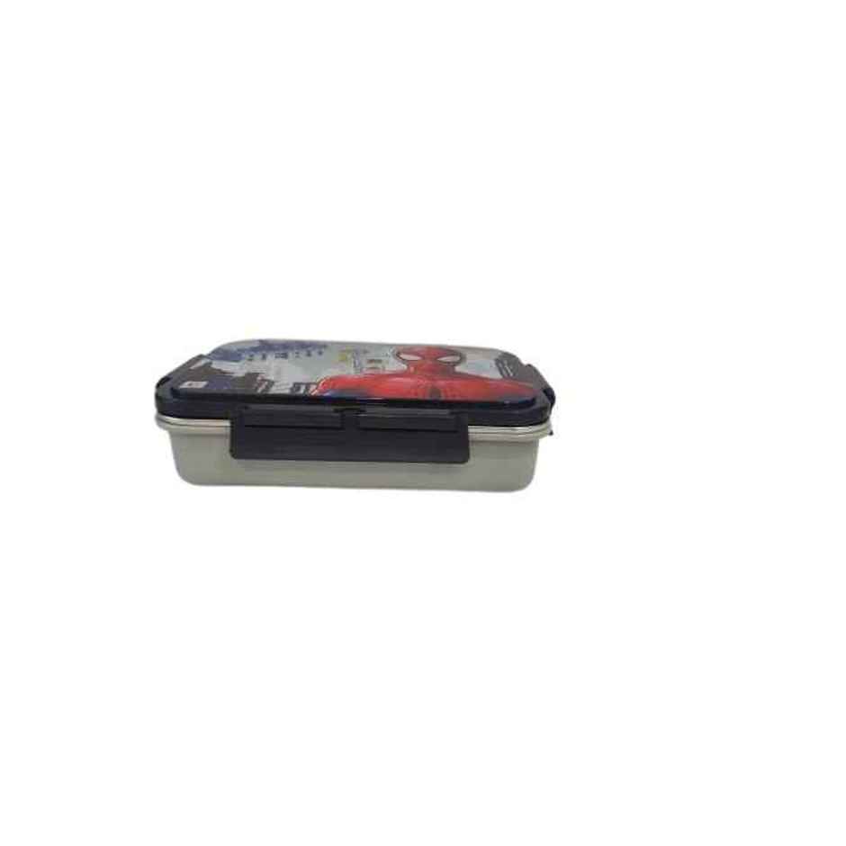 Striders Spiderman 3-Compartment Lunch Box With Cutlerys Multicolor | 310 ml