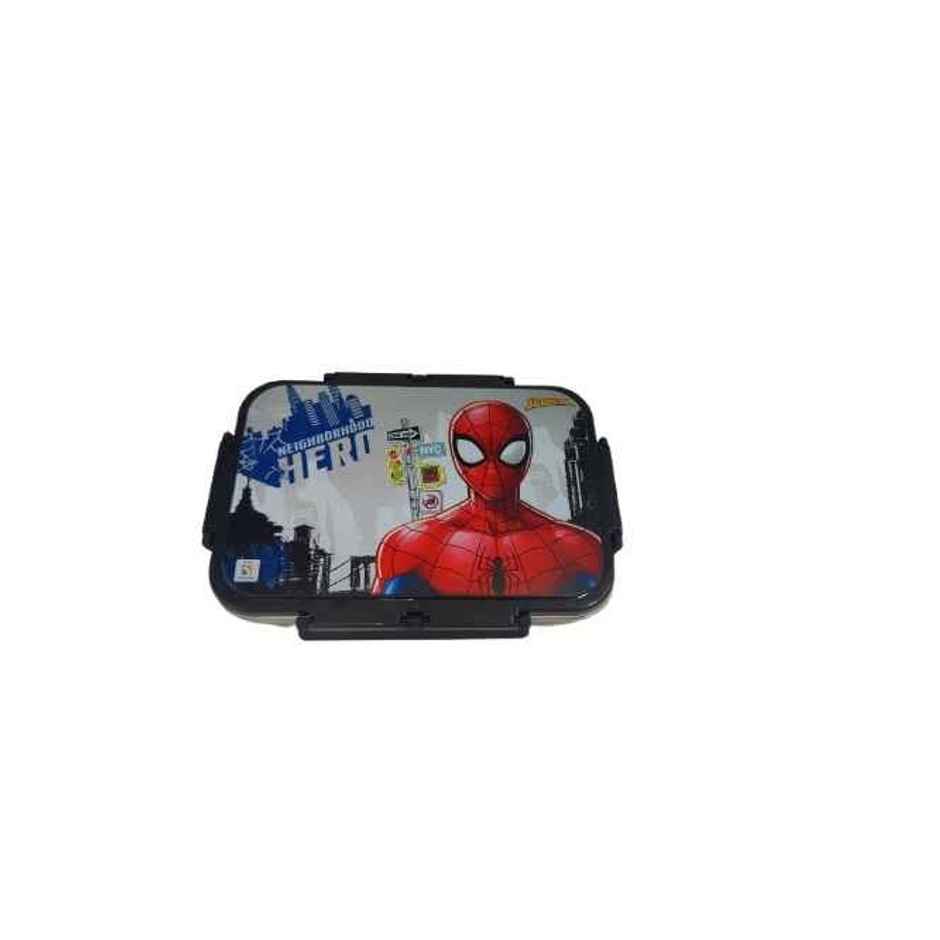 Striders Spiderman 3-Compartment Lunch Box With Cutlerys Multicolor | 310 ml