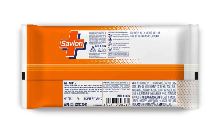 Savlon Germ Protection Wet Wipes | Thick & Soft, Multipurpose Wipes with Skin Friendly pH