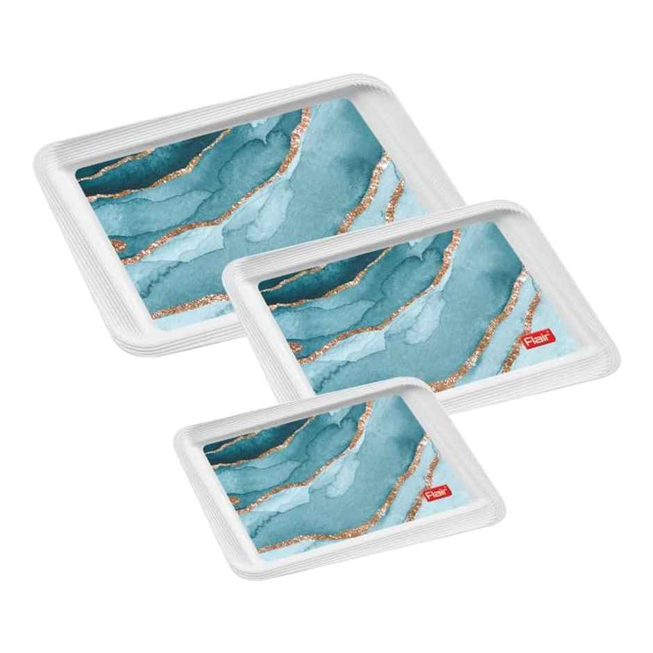 FLAIR Regal Serving Tray Set | White