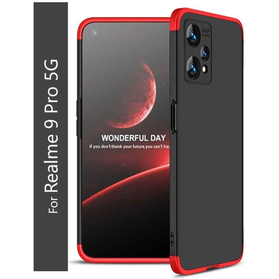 Kwine Case Realme 9 Pro 5G Back Cover - 360 Degree Case - Red Color
