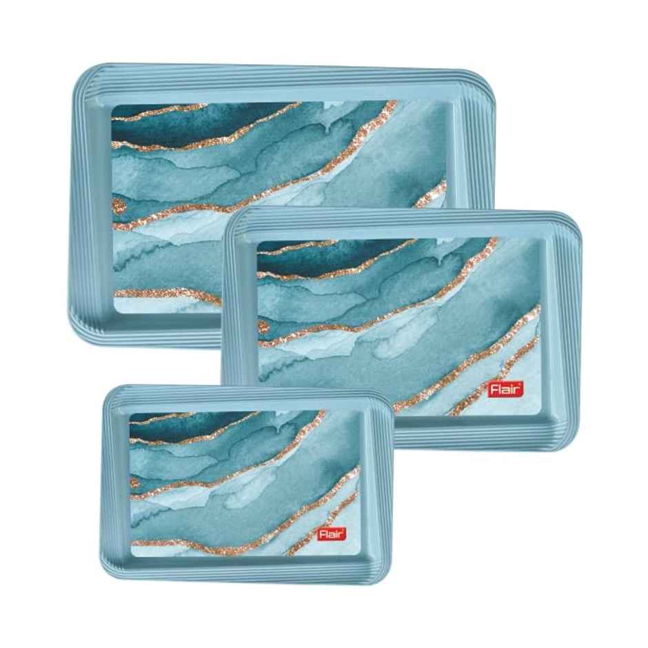 FLAIR Regal Serving Tray Set | Blue