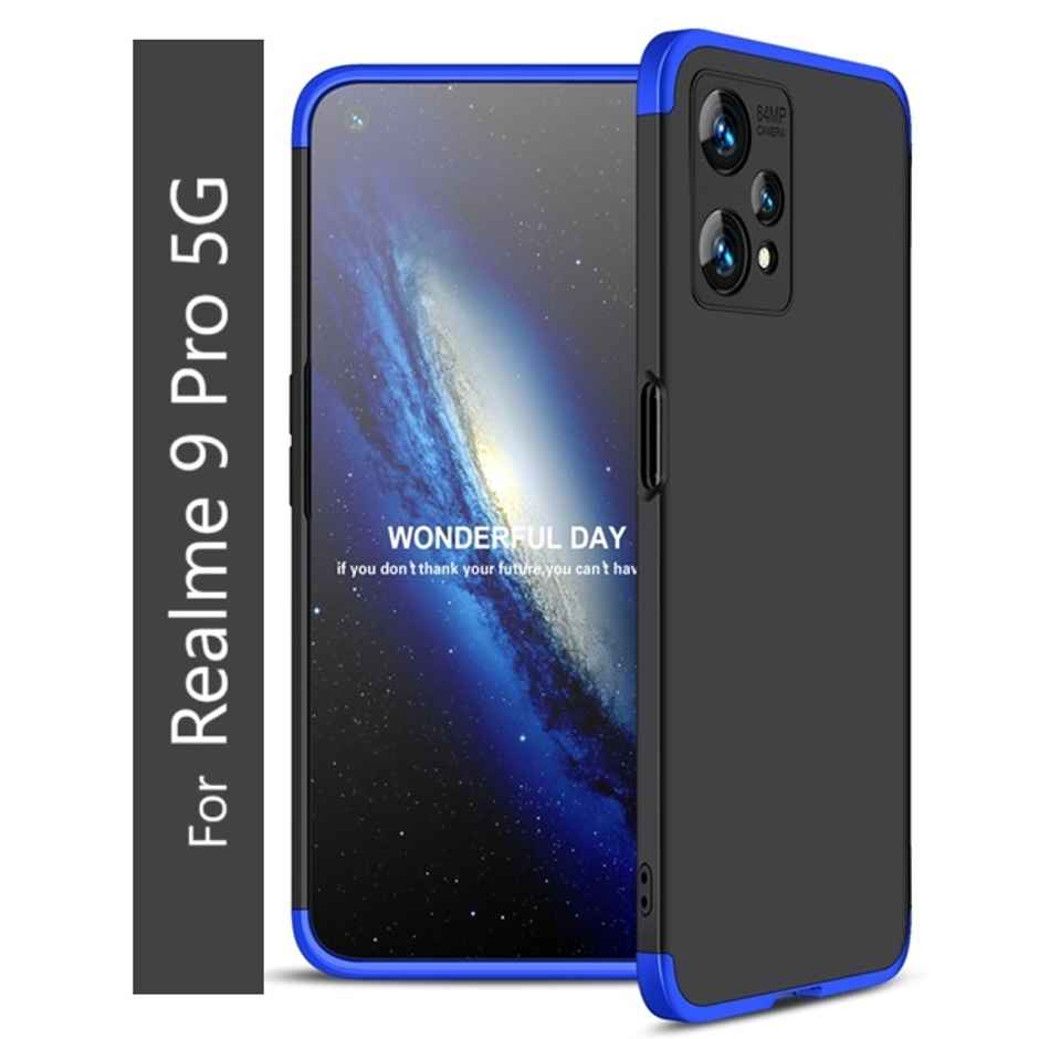 Kwine Case Realme 9 Pro 5G Back Cover - 360 Degree Case - Blue Color
