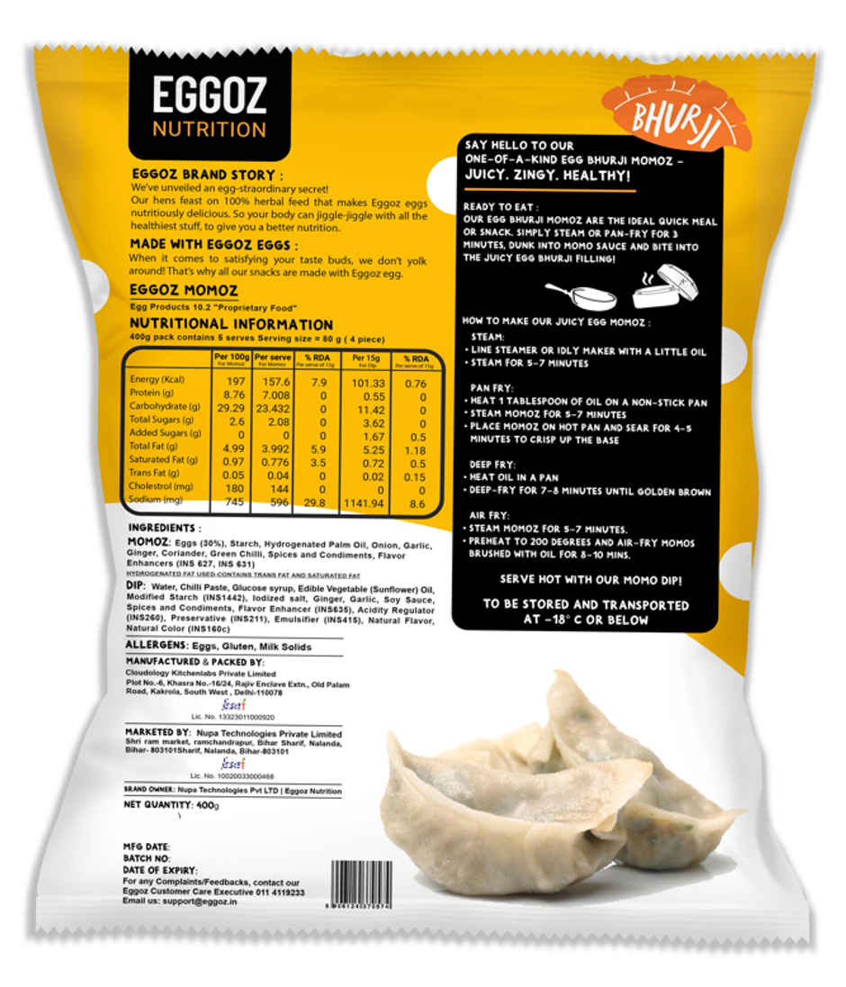 Eggoz Momoz- Bhurji(400gms) & Eggoz Nutrition White Egg 10.0 Pcs(10pc) Combo