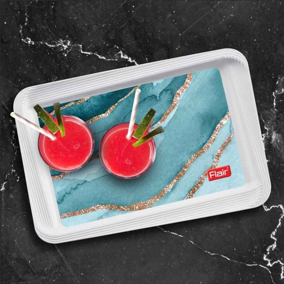 FLAIR Regal Serving Tray Set | White
