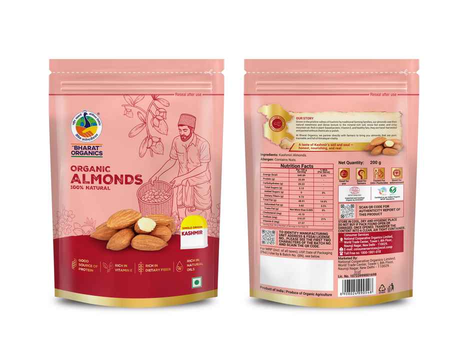 Bharat Organics Kashmiri Mamra Almonds