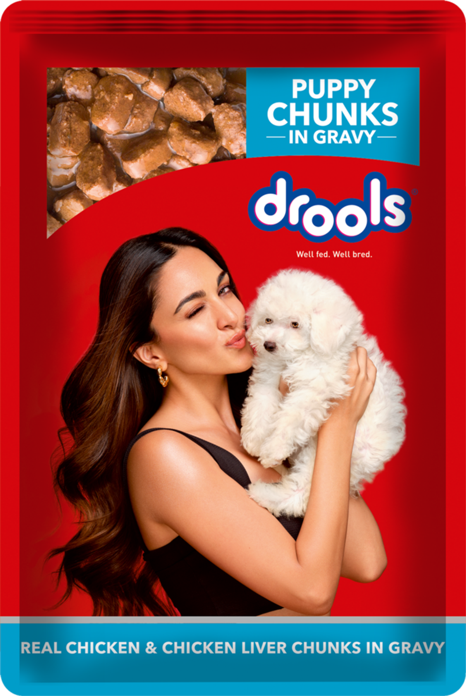 Drools Puppy Wet Dog Food Chicken And Chicken Liver Chunks In Gravy (10 + 2 Pouches Free)