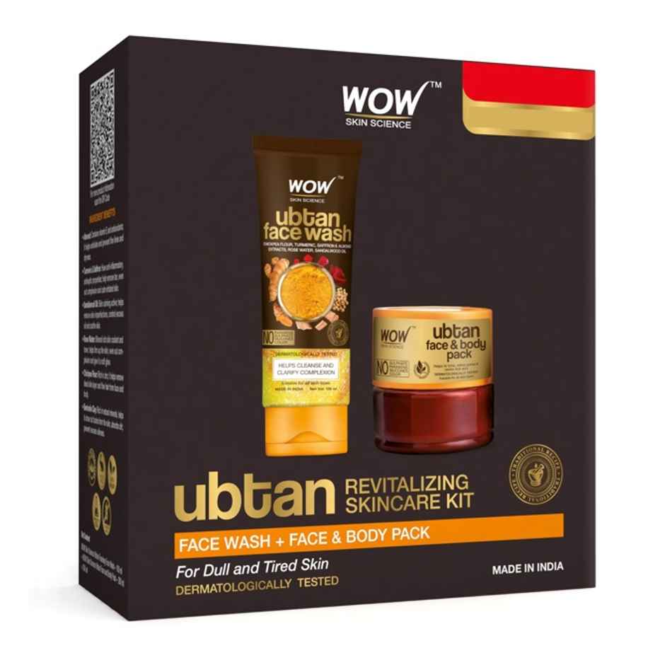 Wow Skin Science Ubtan Glowing Skincare Kit For Men & Women
