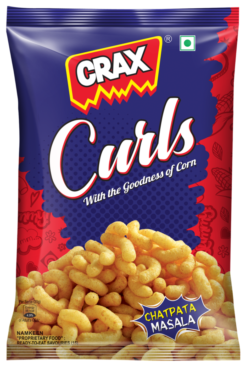 Crax Curls Chatpata Masala Puff Snacks Combo  