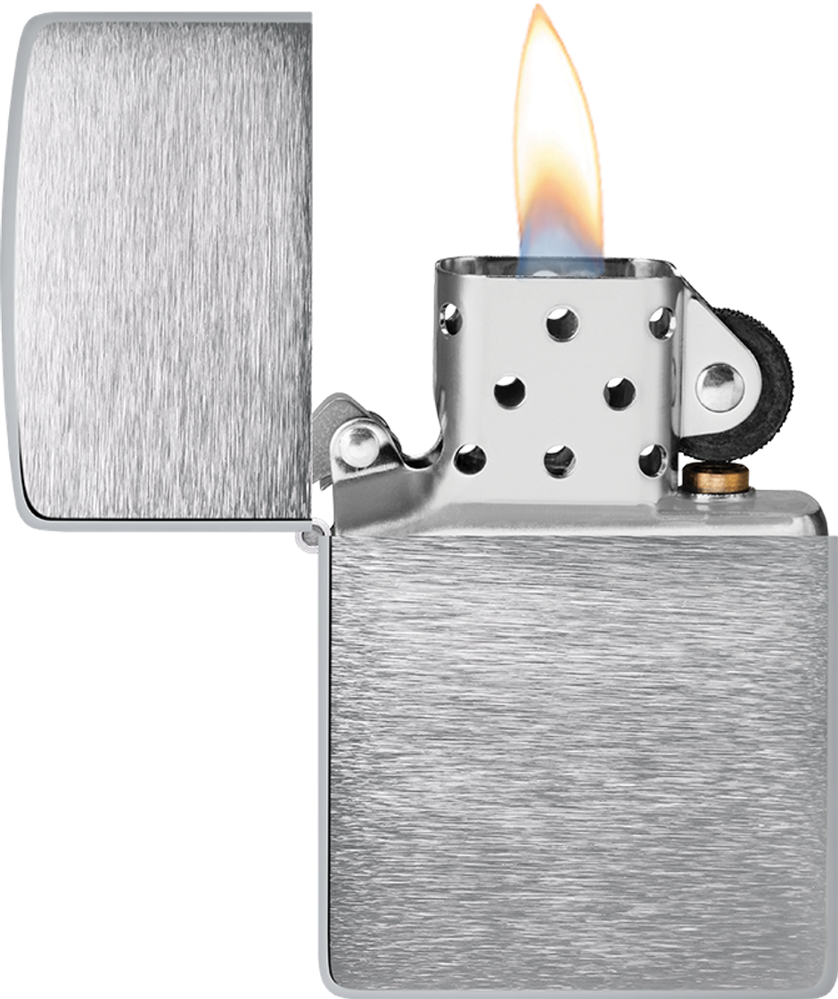 Zippo Armor Brushed Chrome Windproof Pocket Lighter