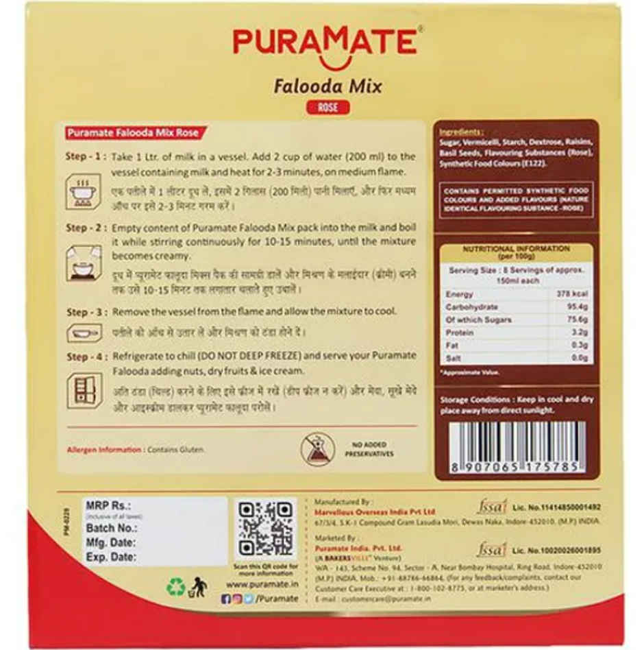 Puramate Falooda Mix Rose