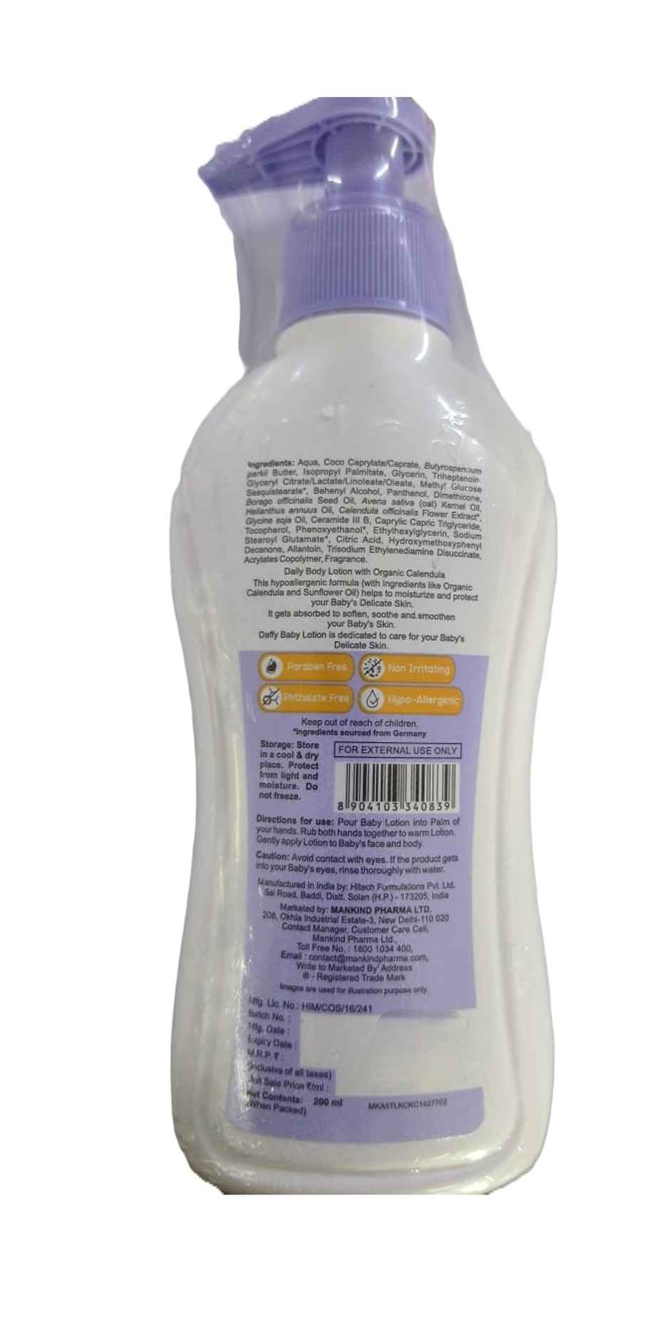 Daffy Baby Lotion
