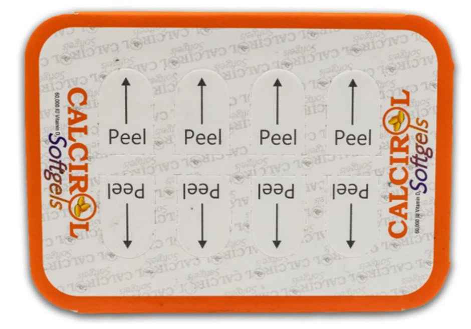 Calcirol 60000IU Vitamin D3 Softgel Capsule