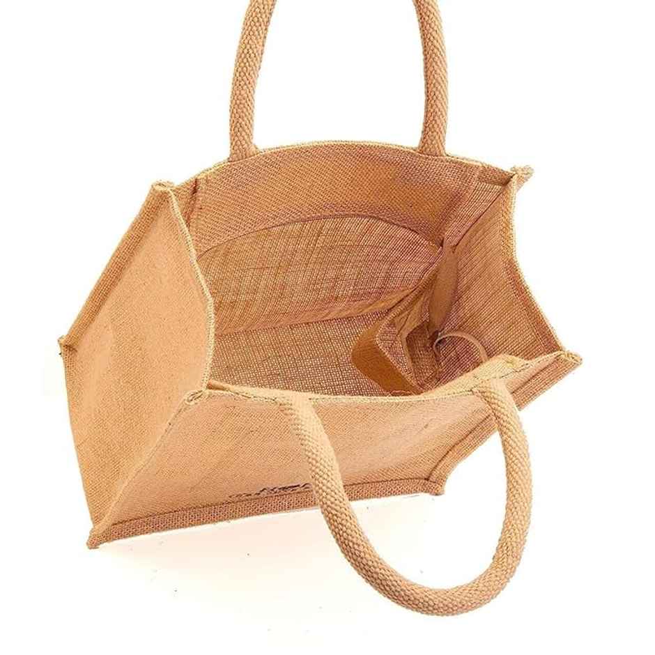 Capsicum Eco Friendly Jute Lunch Bag Medium - 11 x 10 x 6 cm