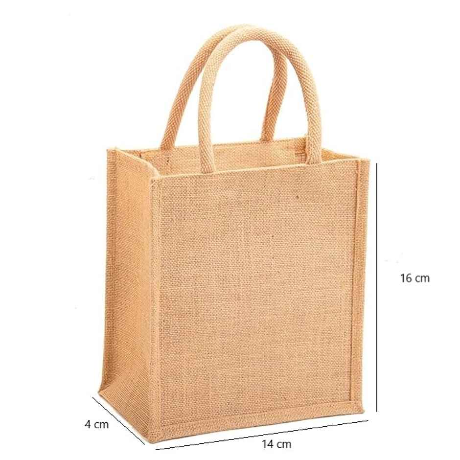 Capsicum Eco Friendly Jute Lunch Bag Large - 16 x 14 x 4 cm