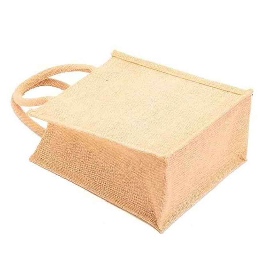 Capsicum Eco Friendly Jute Lunch Bag Large - 16 x 14 x 4 cm