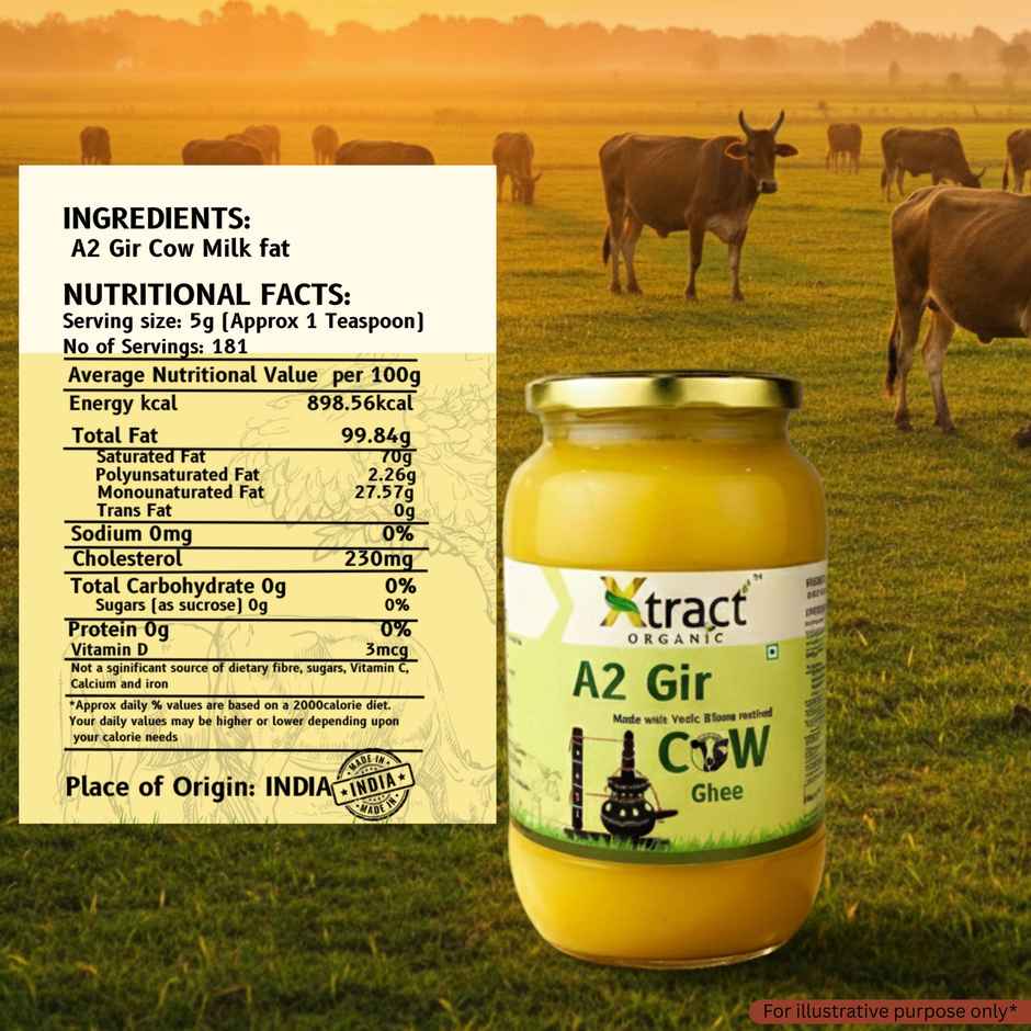 Xtract Organic A2 Gir Cow ghee