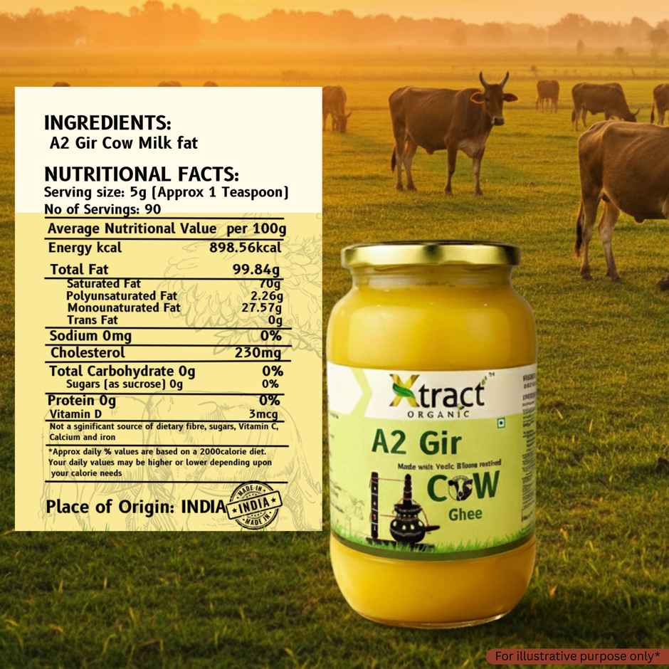 Xtract Organic A2 Gir Cow ghee