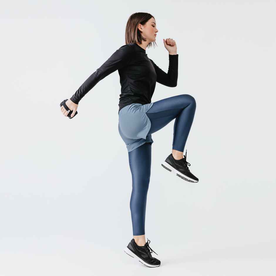 Decathlon | Kalenji WoMen's Full- Sleeve Running T-Shirt | Black - L/XL