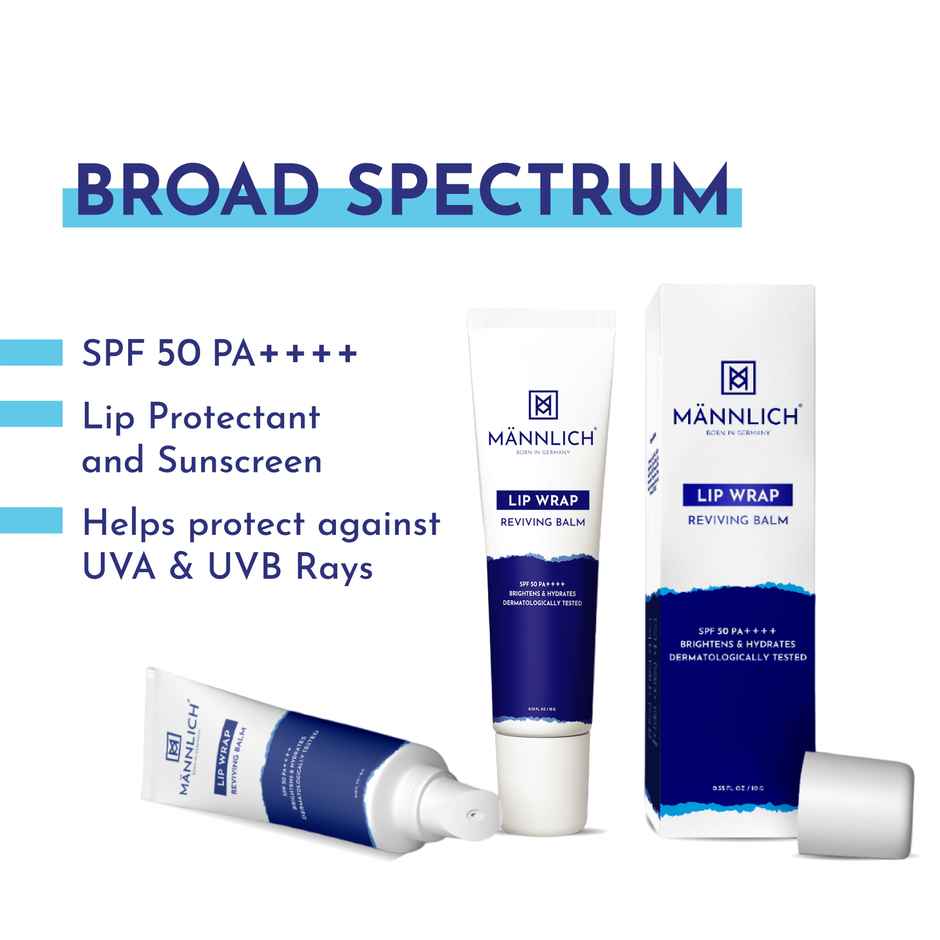 Mannlich Lip Balm SPF 50 PA++++ | Lip Lightening For Dark | Dry And Chapped Lips